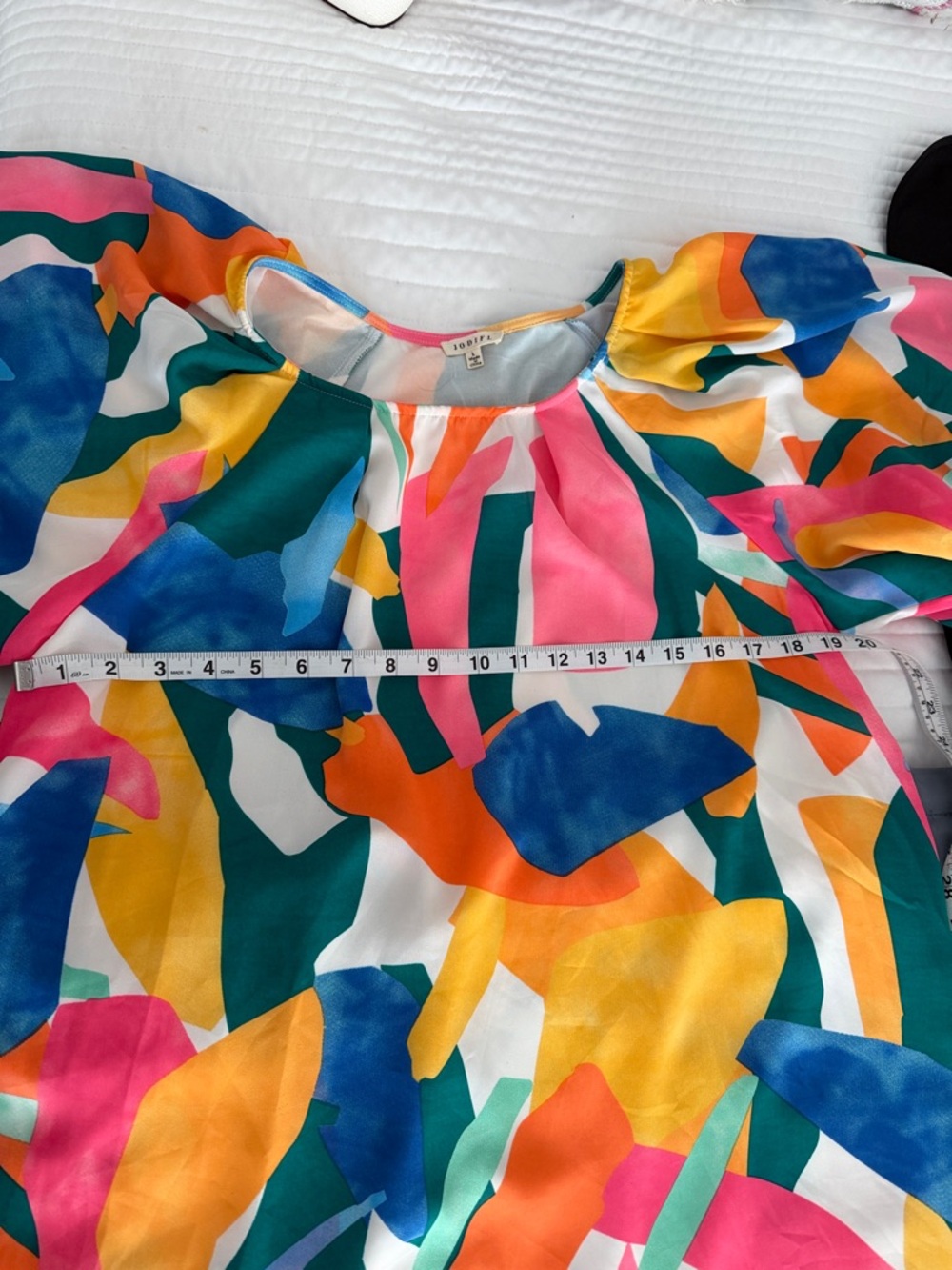 JODIFL Multicolor Abstract Ruffle Dress - Picture 4 of 4